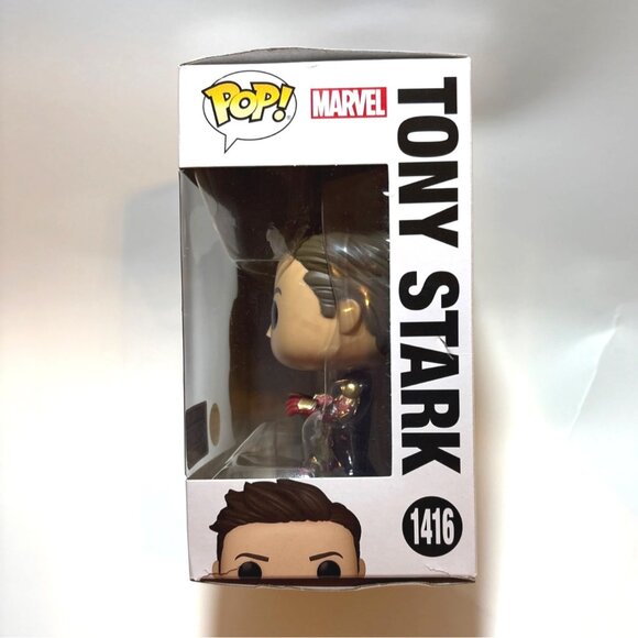 Funko Pop Marvel Tony Stark #1416 Glow In The Dark Exclusive Bobblehead Vinyl Fi - Picture 2 of 6